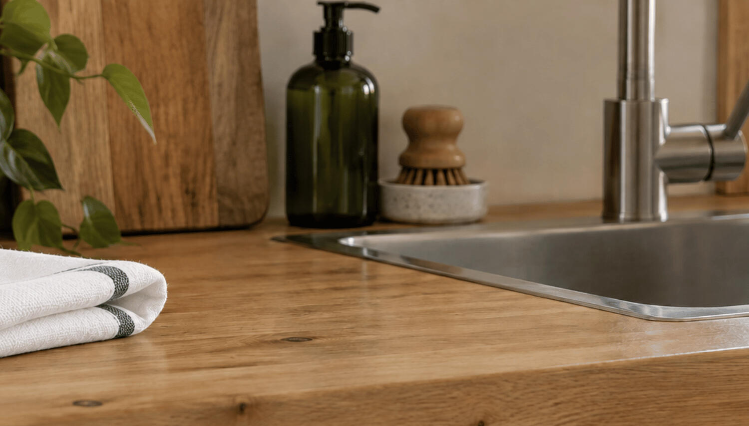 Shared kitchenette placeholder with a counter and sink - photos coming soon.